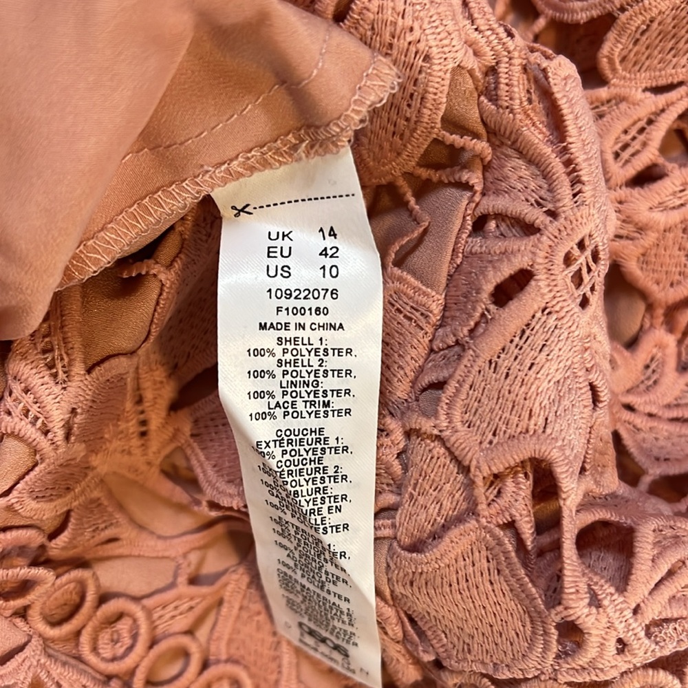 ASOS Blush lace dress Size 10 NWT - Picture 8 of 8